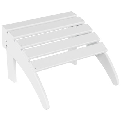 Chaise Adirondack pliable Polytrends Laguna en PEHD pour terrasse extérieure toutes saisons avec pouf (ensemble 2 pièces)