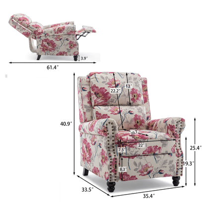 Fauteuils inclinables manuels avec garniture cloutée