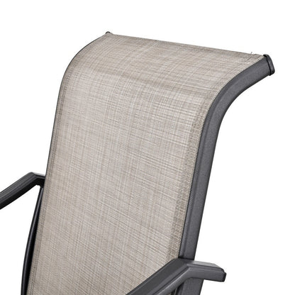 Chaise de bar pivotante à dossier haut en métal pour patio Festival (lot de 2)