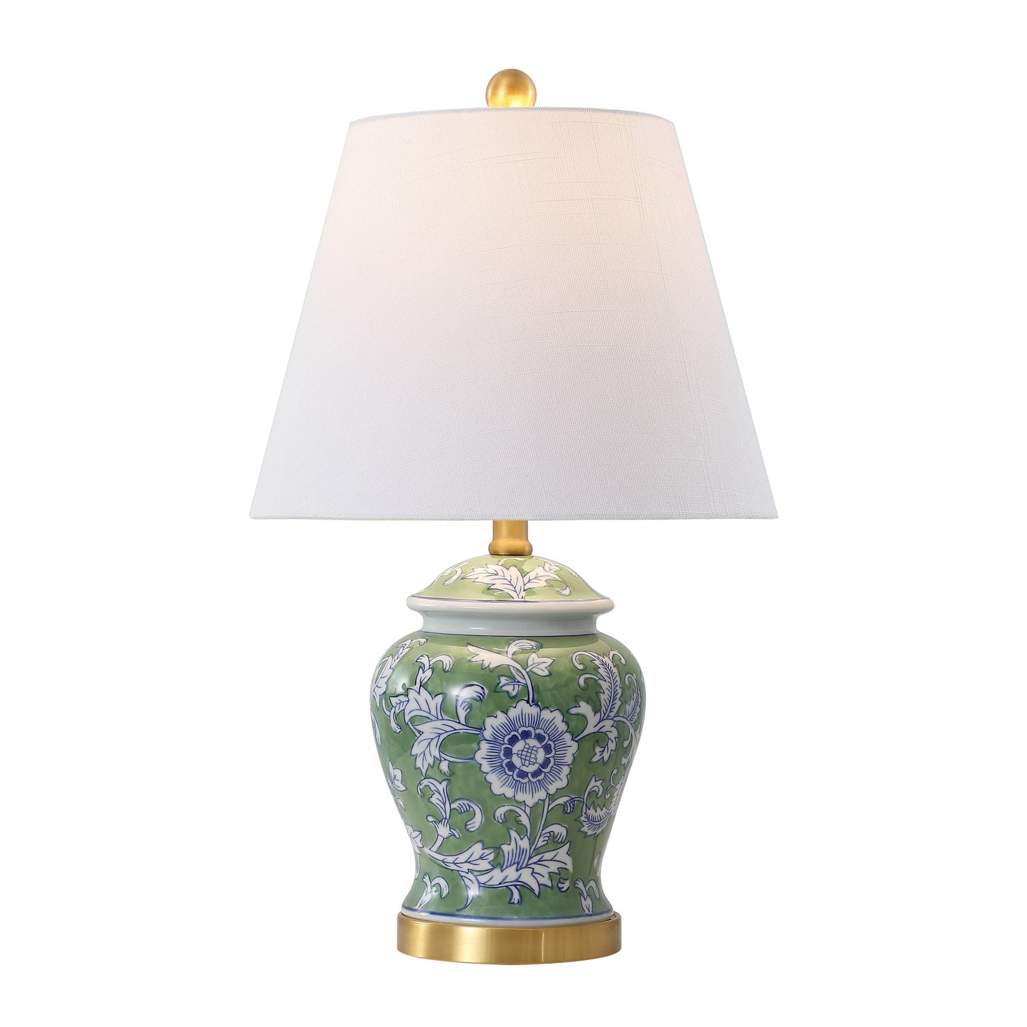 Lampe de table LED Penelope 22 Chinoiserie, bleu/blanc, par JONATHAN Y