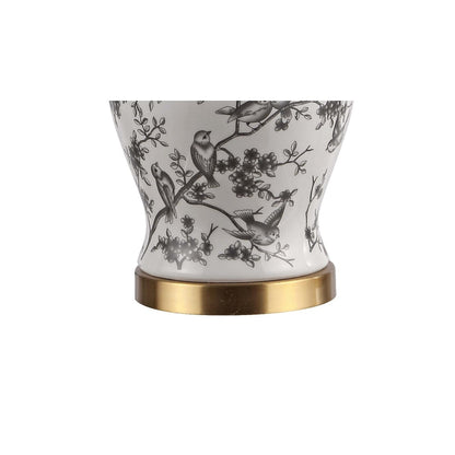 Lampe de table LED Penelope 22 Chinoiserie, bleu/blanc, par JONATHAN Y