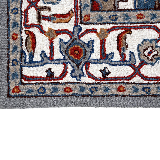 Tapis persan traditionnel en laine, fait main, motif floral George Towne Living