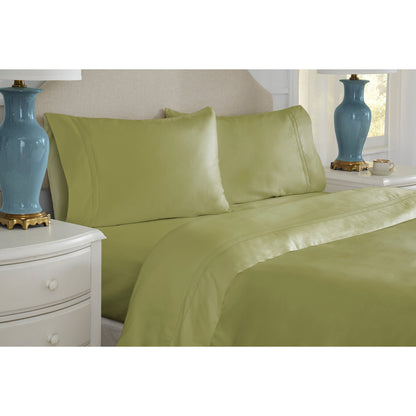 Ensemble de draps Pointehaven en coton à fibres longues, poches profondes, 620 fils/cm²