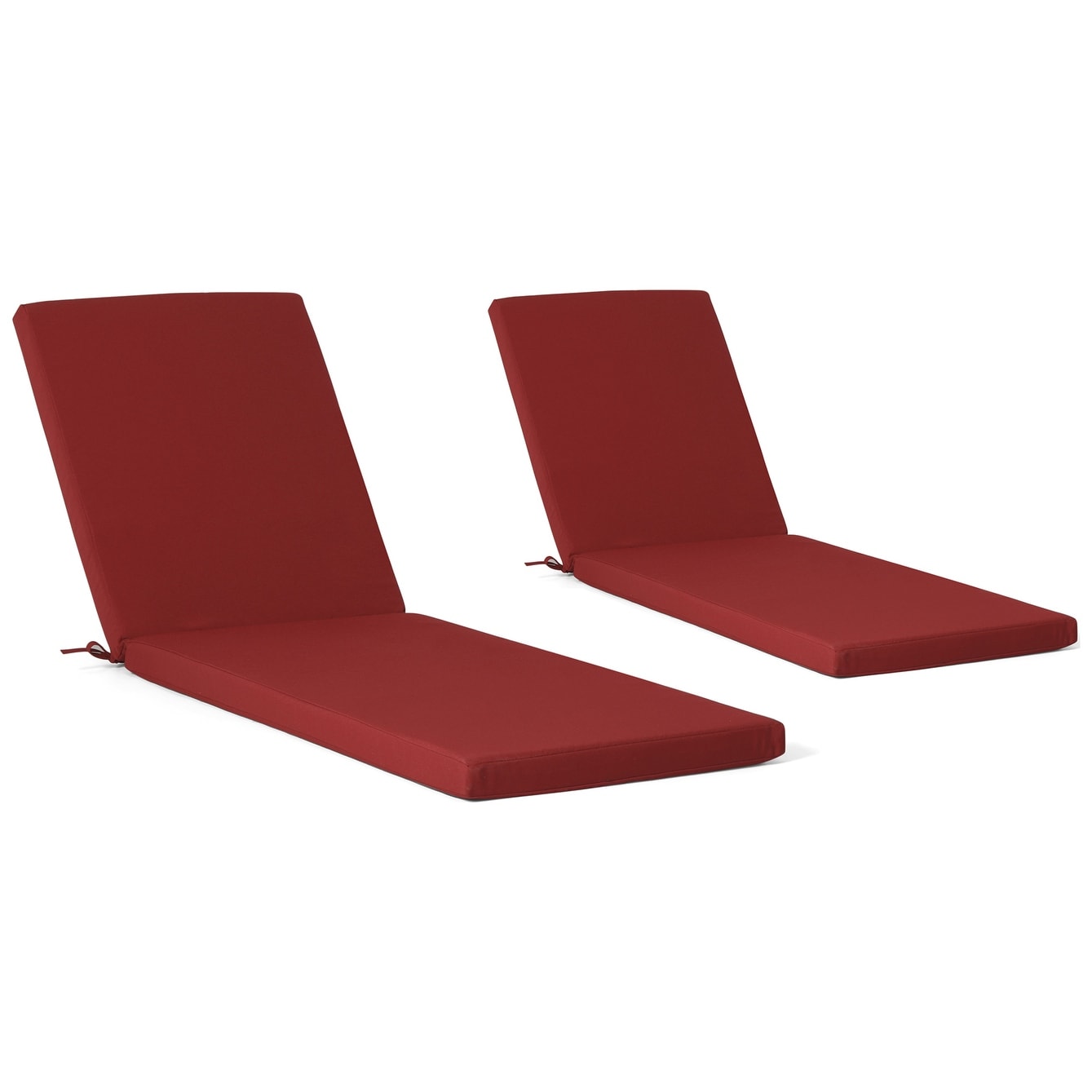 Coussins de chaise longue d'extérieur Polytrends résistants à la décoloration et toutes saisons (lot de 2)