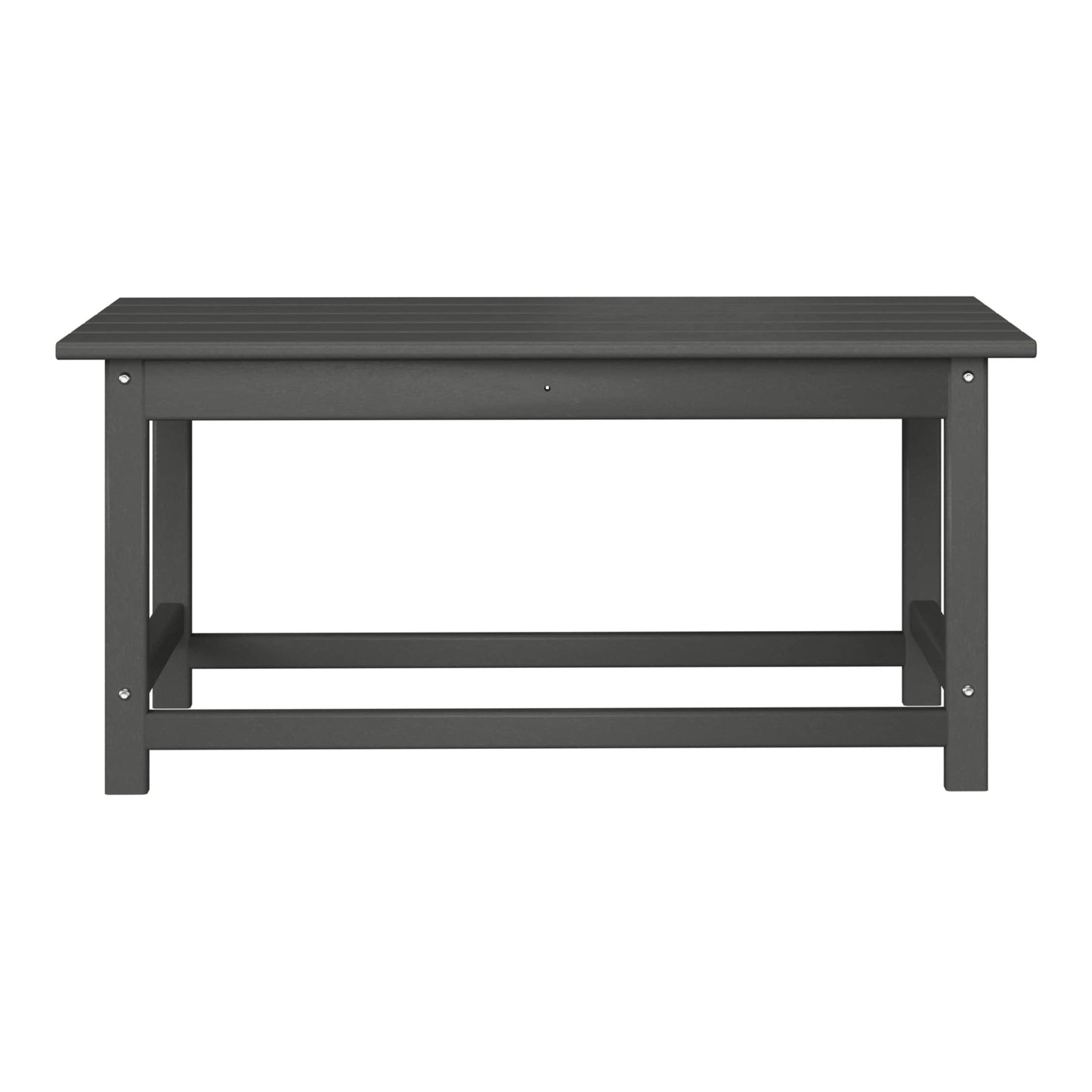 Table basse rectangulaire d'extérieur Polytrends Laguna en PEHD, résistante aux intempéries