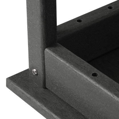 Table basse rectangulaire d'extérieur Polytrends Laguna en PEHD, résistante aux intempéries