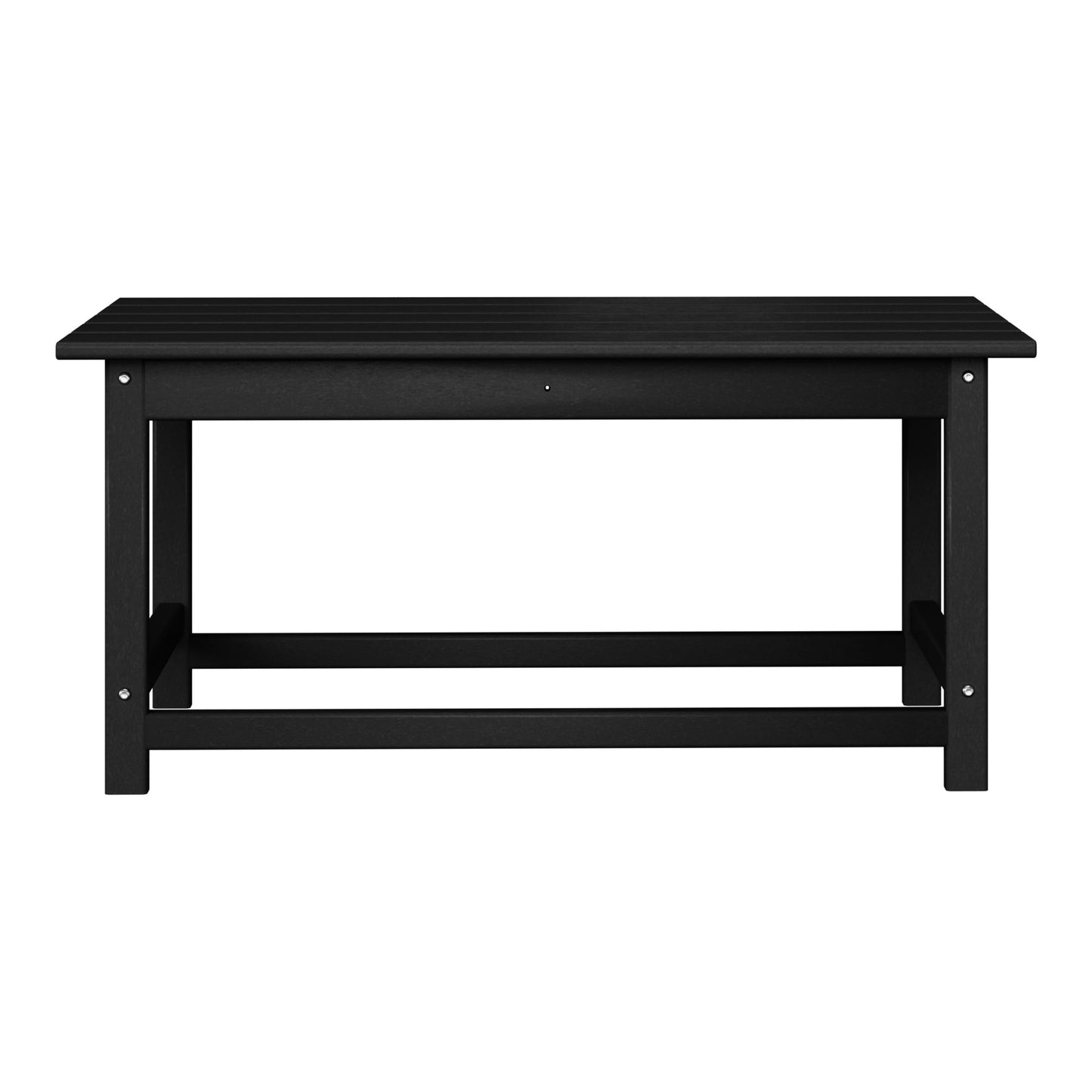 Table basse rectangulaire d'extérieur Polytrends Laguna en PEHD, résistante aux intempéries