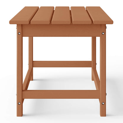 Table basse rectangulaire d'extérieur Polytrends Laguna en PEHD, résistante aux intempéries