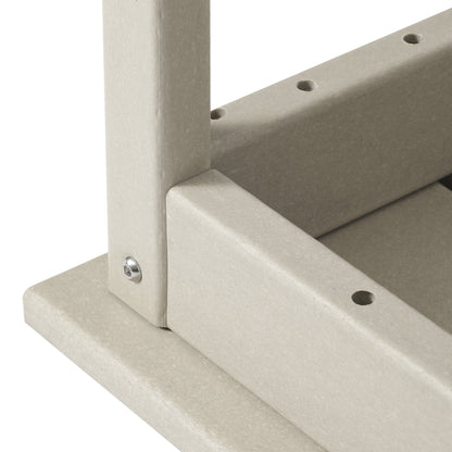 Table basse rectangulaire d'extérieur Polytrends Laguna en PEHD, résistante aux intempéries