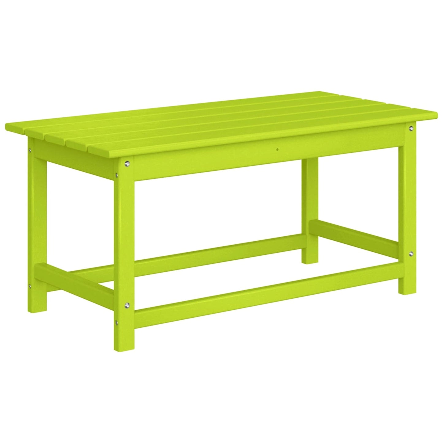 Table basse rectangulaire d'extérieur Polytrends Laguna en PEHD, résistante aux intempéries