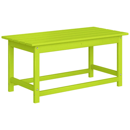 Table basse rectangulaire d'extérieur Polytrends Laguna en PEHD, résistante aux intempéries