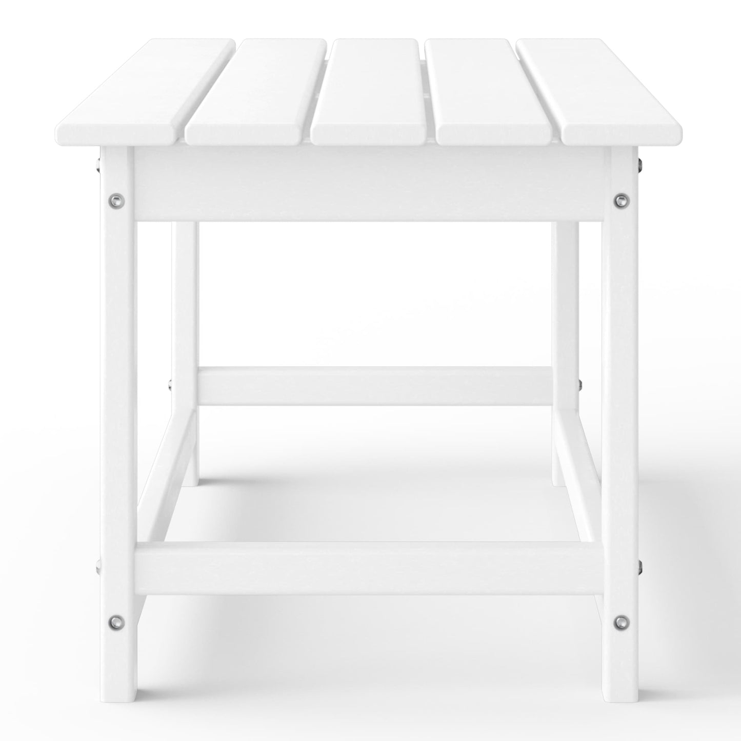 Table basse rectangulaire d'extérieur Polytrends Laguna en PEHD, résistante aux intempéries