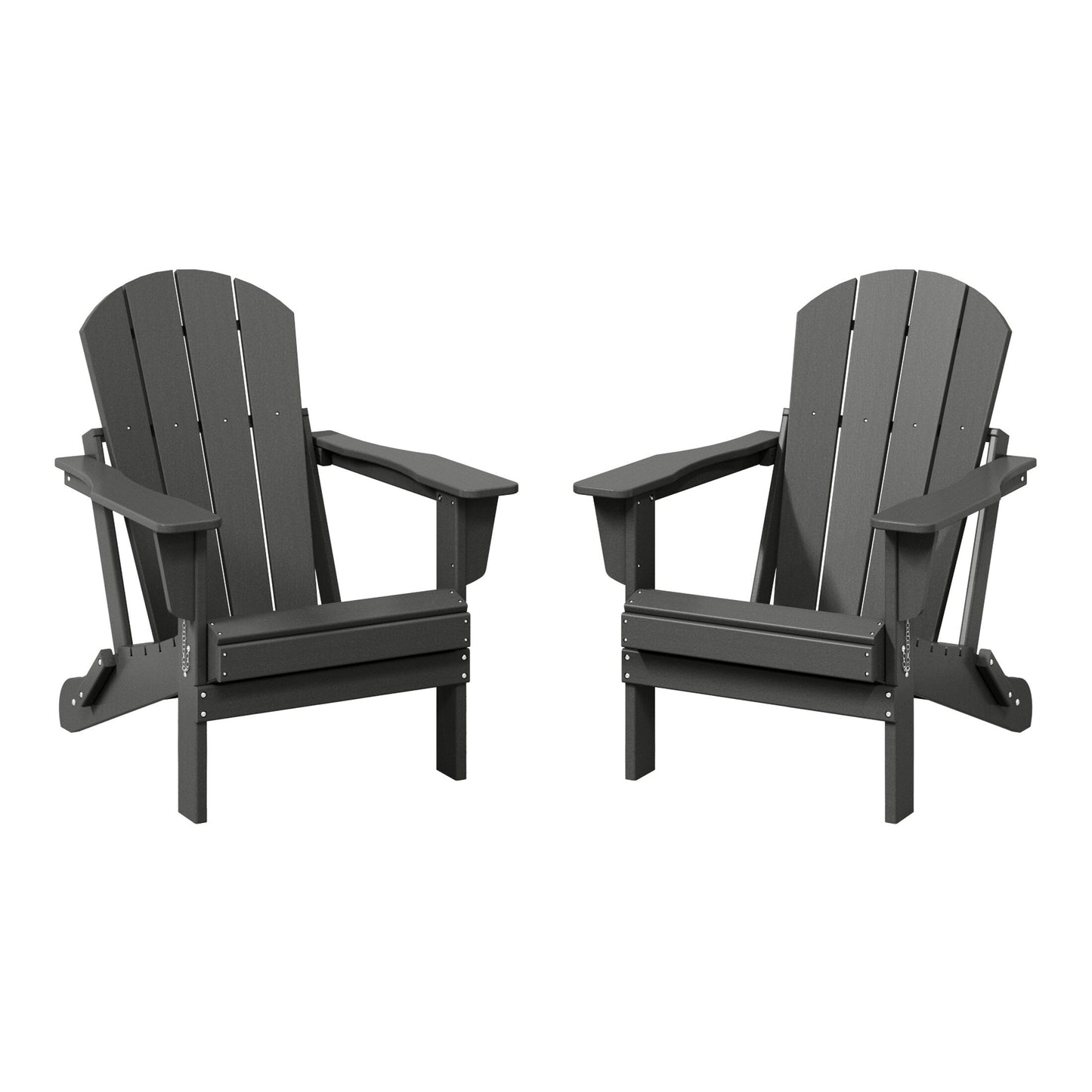 Chaises pliantes Adirondack Polytrends Laguna résistantes aux intempéries (lot de 2)