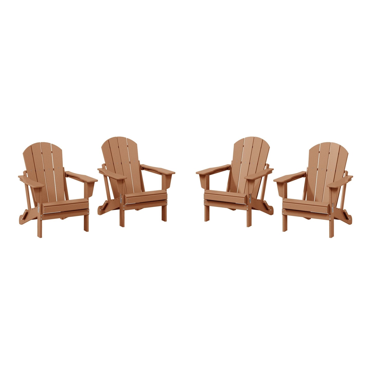 Chaises pliantes Adirondack Polytrends Laguna résistantes aux intempéries (lot de 4)
