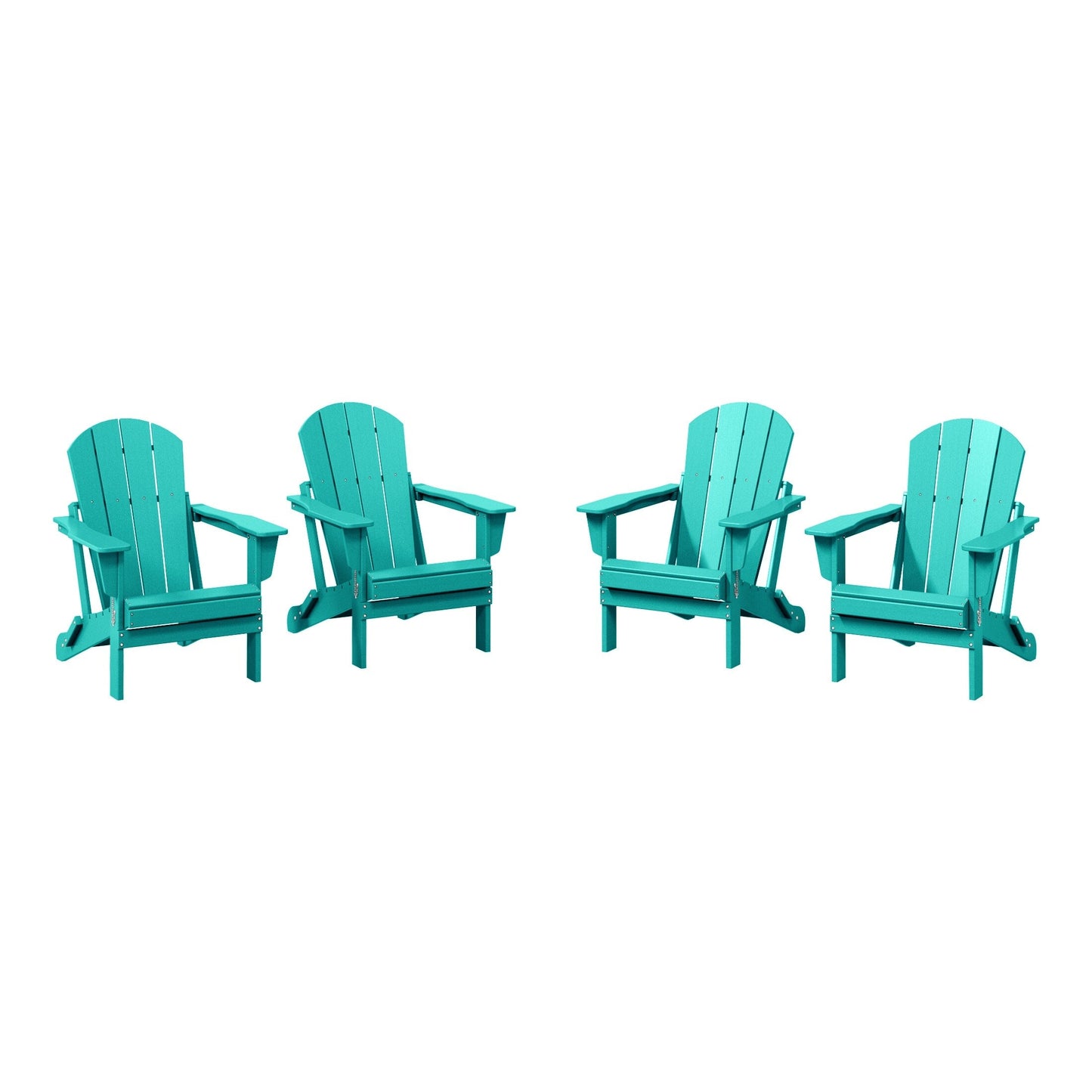 Chaises pliantes Adirondack Polytrends Laguna résistantes aux intempéries (lot de 4)