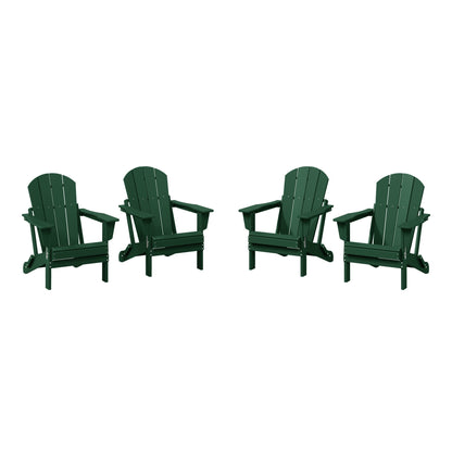 Chaises pliantes Adirondack Polytrends Laguna résistantes aux intempéries (lot de 4)