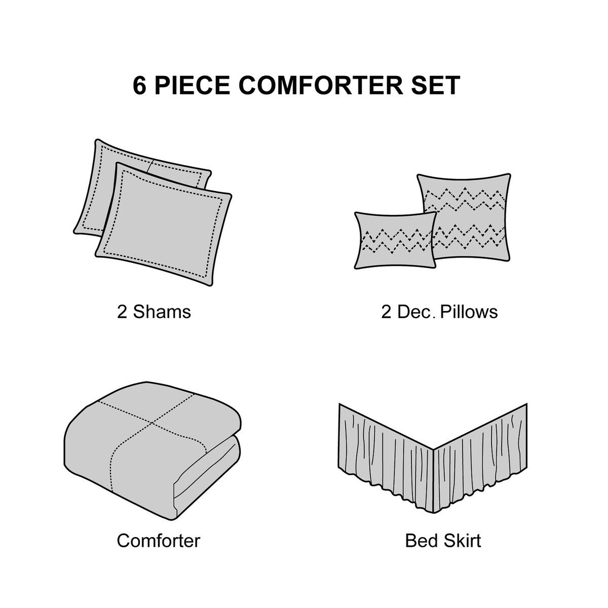 Ensemble de couette 6 pièces Porch &amp; Den Summerfield Jacquard Medallion