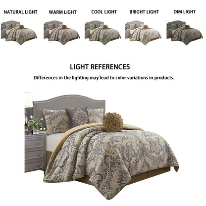 Ensemble de couette 6 pièces Porch &amp; Den Summerfield Jacquard Medallion