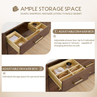 Meuble-lavabo Porto avec dessus en quartz blanc sans miroir