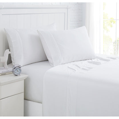 Ensemble de draps 4 pièces de luxe en viscose de bambou 100 % de qualité supérieure, poches extra profondes de 53 cm (21 pouces).