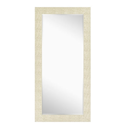Miroir vertical pleine longueur haut de gamme à motif mosaïque - Sur pied, à incliner, autoportant - Miroir de dressing en pied