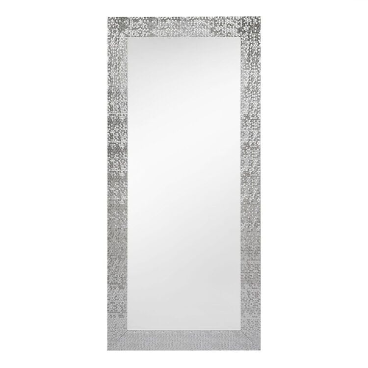 Miroir vertical pleine longueur haut de gamme à motif mosaïque - Sur pied, à incliner, autoportant - Miroir de dressing en pied
