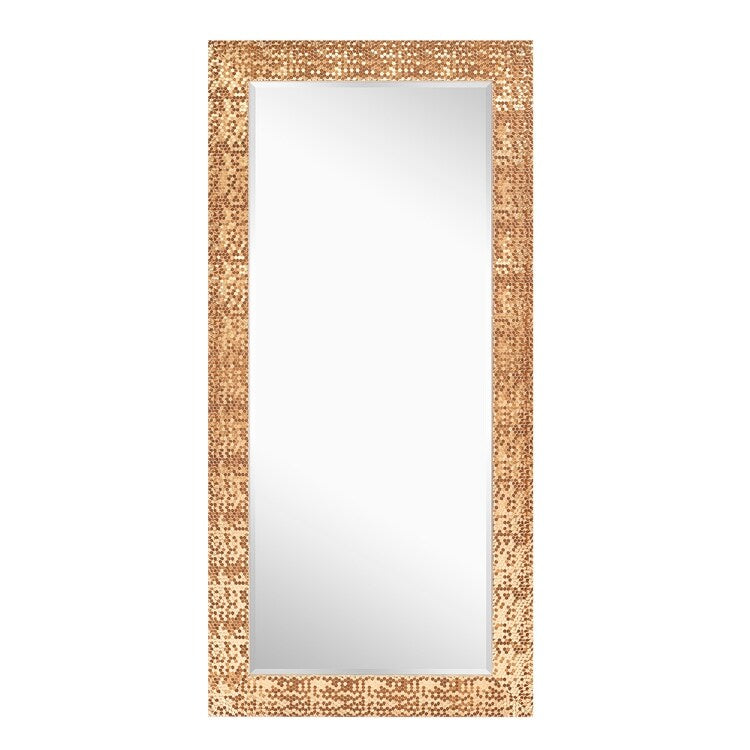 Miroir vertical pleine longueur haut de gamme à motif mosaïque - Sur pied, à incliner, autoportant - Miroir de dressing en pied