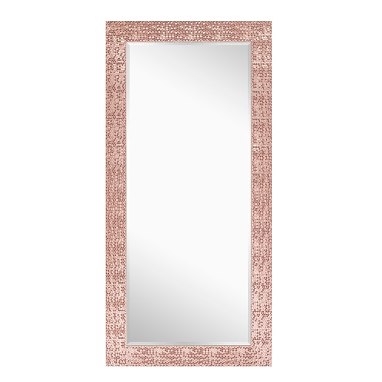 Miroir vertical pleine longueur haut de gamme à motif mosaïque - Sur pied, à incliner, autoportant - Miroir de dressing en pied