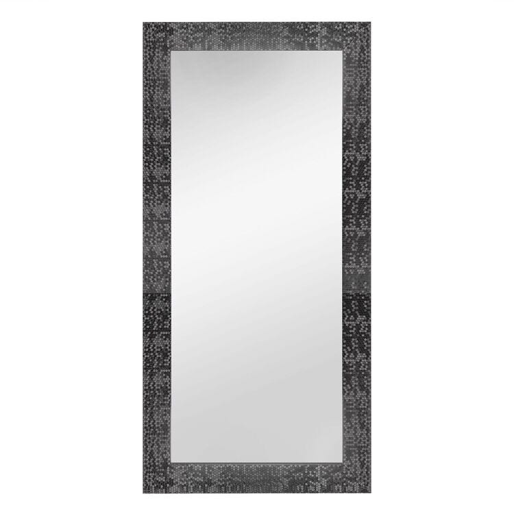 Miroir vertical pleine longueur haut de gamme à motif mosaïque - Sur pied, à incliner, autoportant - Miroir de dressing en pied