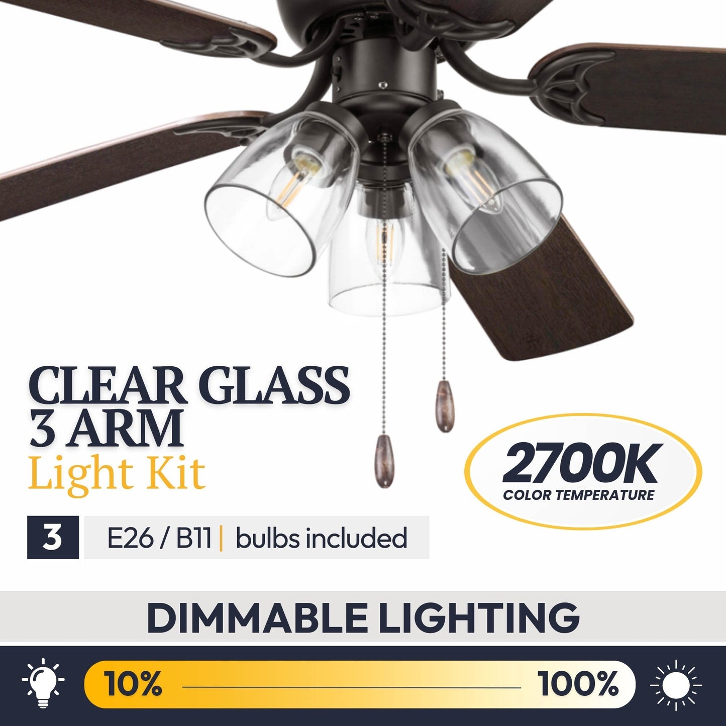 Ventilateur de plafond intérieur Prominence Home Renton style ferme traditionnelle