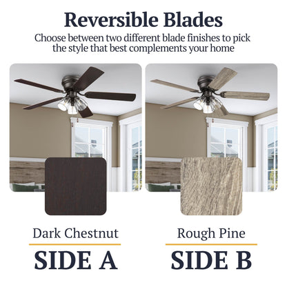 Ventilateur de plafond intérieur Prominence Home Renton style ferme traditionnelle