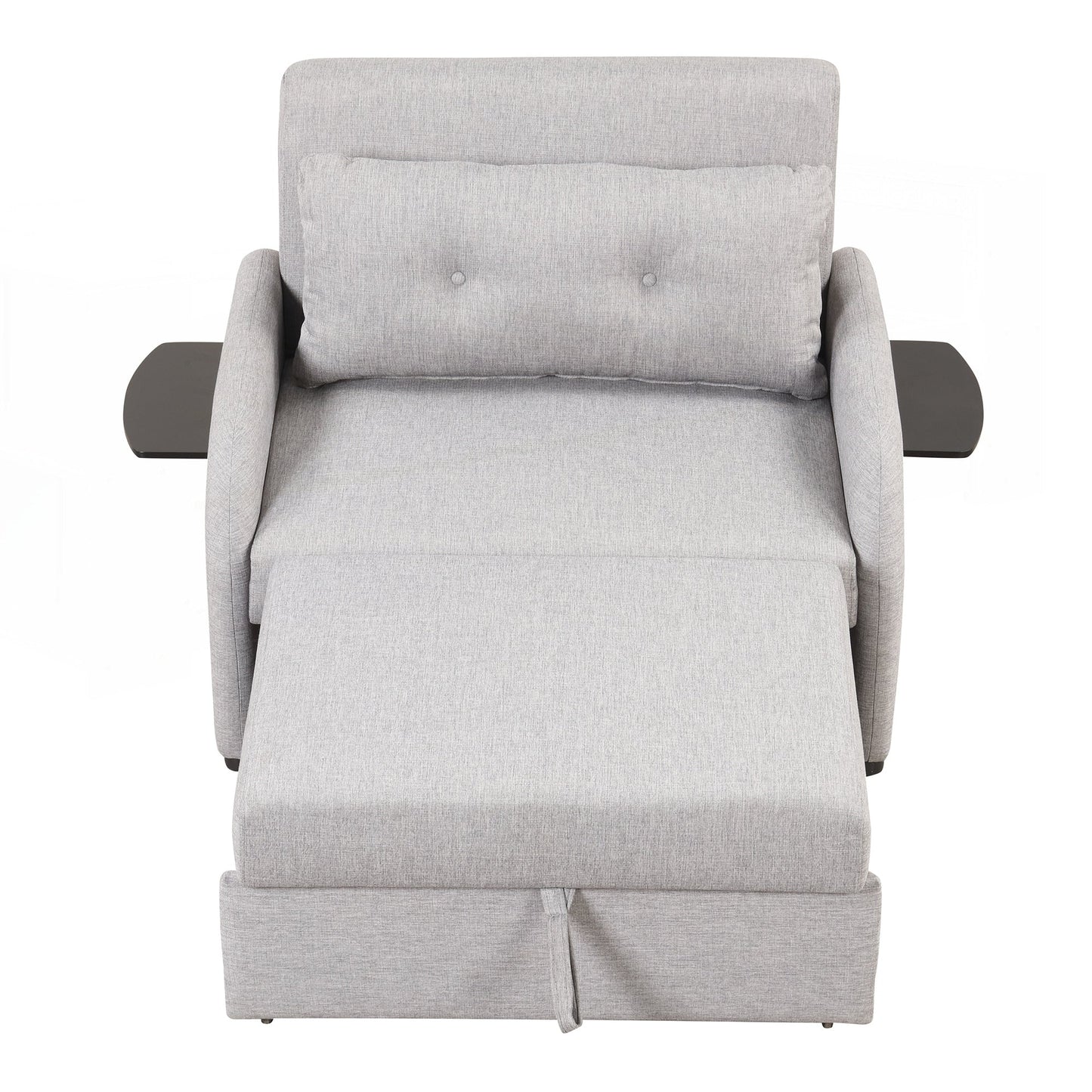 Canapé-lit gigogne 3 en 1 avec table à 2 oreilles