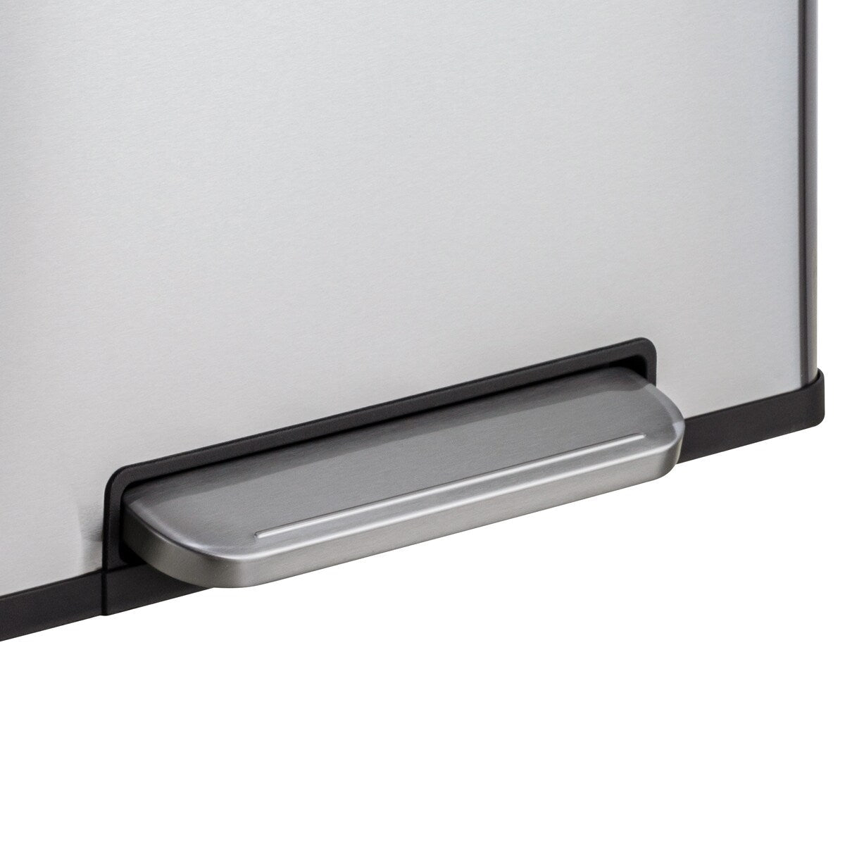 Poubelle de recyclage rectangulaire Qualiazero 16 gal (unité double 8 gal) - Acier inoxydable