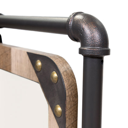 Miroir mural flottant en métal Revo Industrial de 31 pouces par Furniture of America