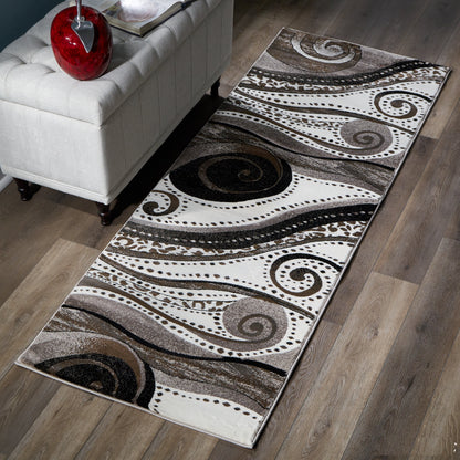 Tapis Rhodes Collection Abstract Swirl