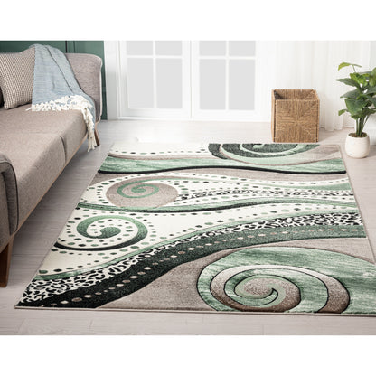 Tapis Rhodes Collection Abstract Swirl