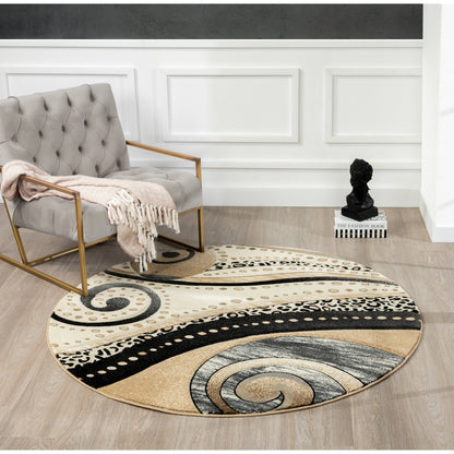 Tapis Rhodes Collection Abstract Swirl