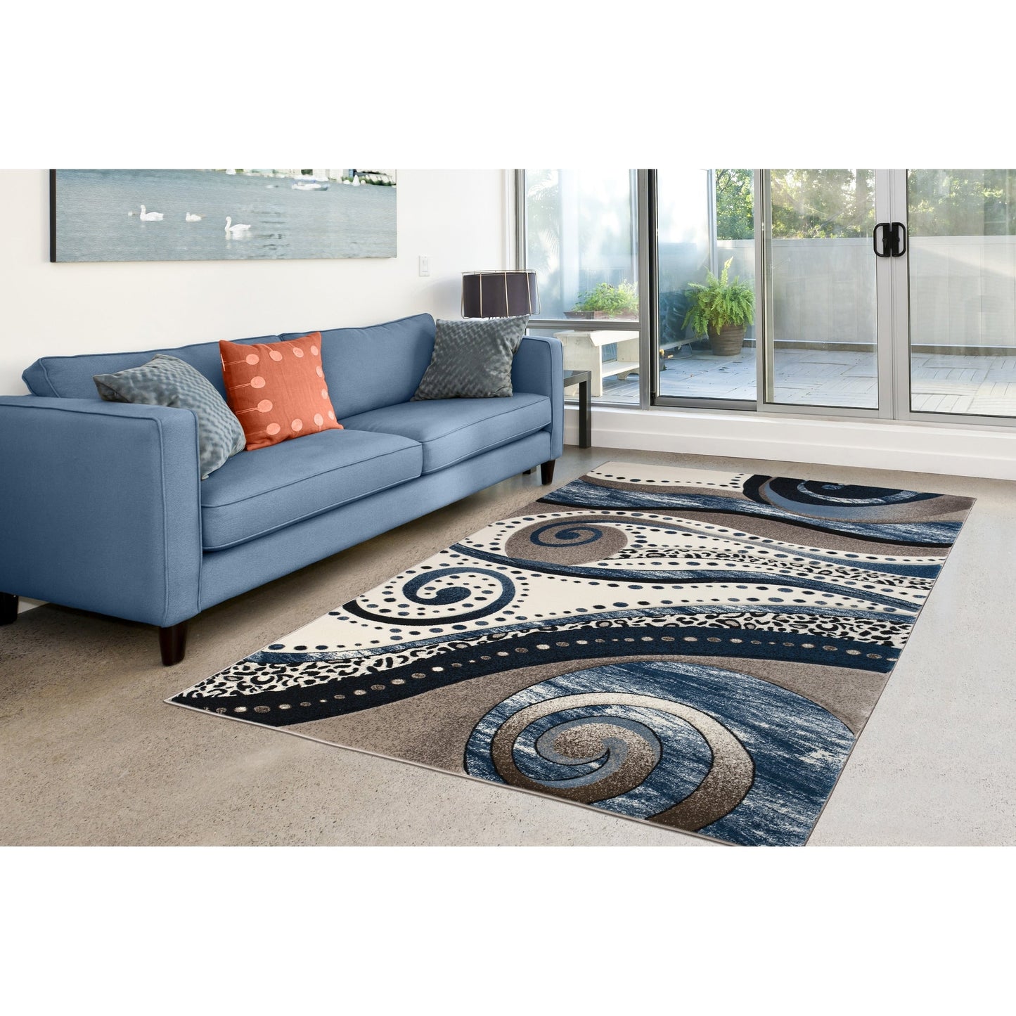 Tapis Rhodes Collection Abstract Swirl
