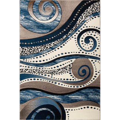 Tapis Rhodes Collection Abstract Swirl