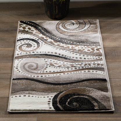 Tapis Rhodes Collection Abstract Swirl
