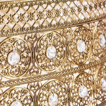 Lustre à 3 lumières River of Goods Bryar en laiton et cristal 23,5 W - 23,5 x 23,5 x 61,5