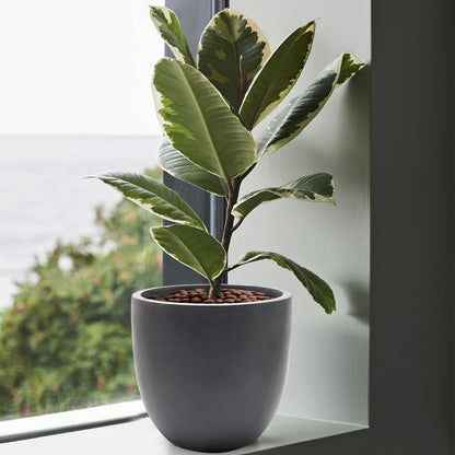 Pot de fleurs conique rond en oxyde de magnésium (MgO), pour intérieur et extérieur