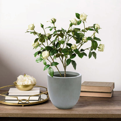 Pot de fleurs conique rond en oxyde de magnésium (MgO), pour intérieur et extérieur