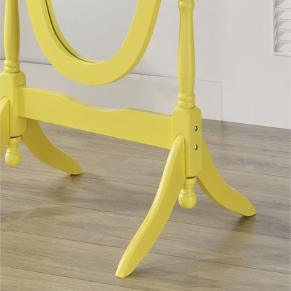 Miroir sur pied traditionnel en bois Roundhill Furniture Copper Grove Monks Hood