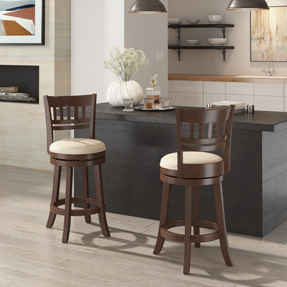 Tabouret de bar pivotant Rovinj à dossier ajouré 24H