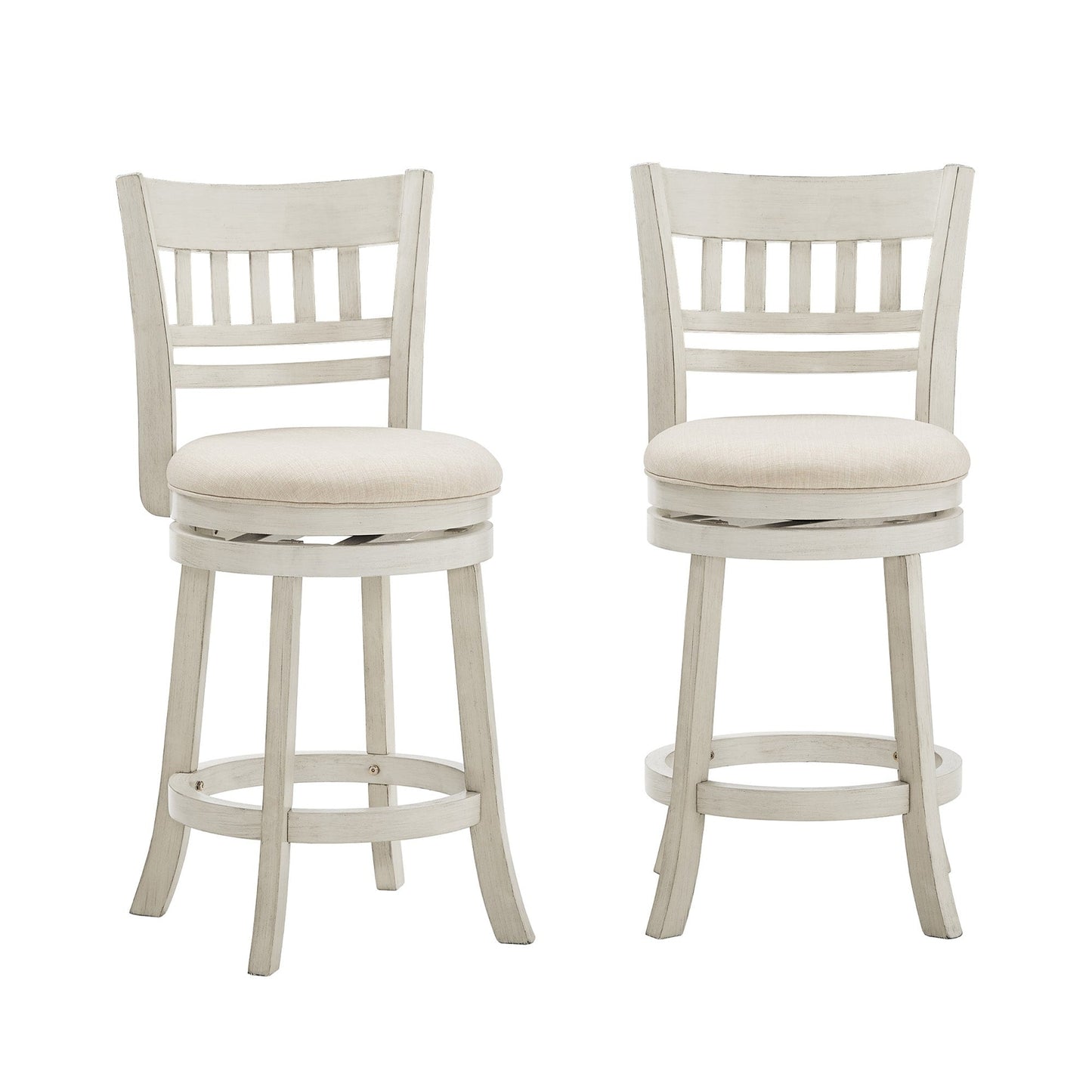 Tabouret de bar pivotant Rovinj à dossier ajouré 24H