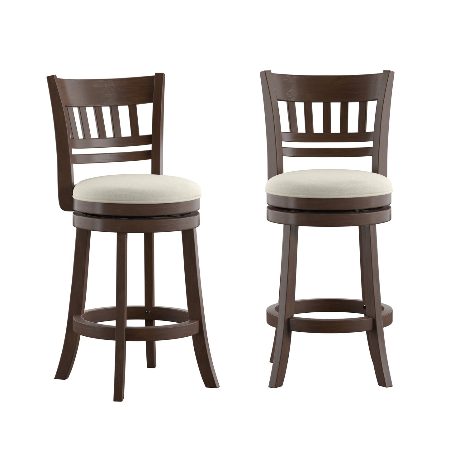 Tabouret de bar pivotant Rovinj à dossier ajouré 24H