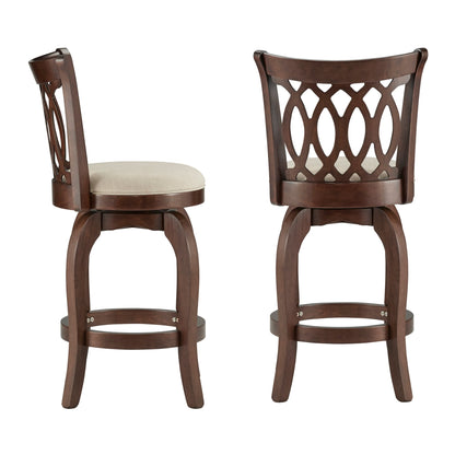 Tabouret de bar pivotant à dossier ajouré Rovinj