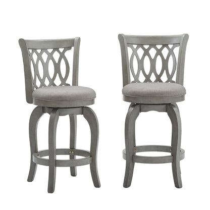 Tabouret de bar pivotant à dossier ajouré Rovinj