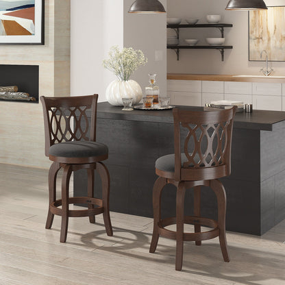 Tabouret de bar pivotant à dossier ajouré Rovinj